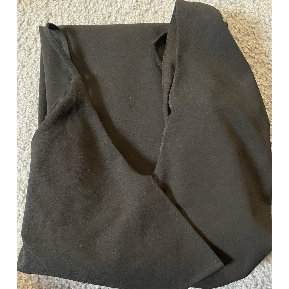 Bebe Asymmetrical Sheath Dress Sz 2 Black Ruffles V Neck Party Clubwear Goth - Picture 13 of 13